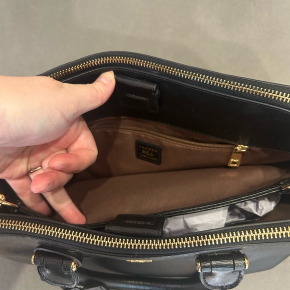 Ralph Lauren leather satchel black & gold hardware - Picture 7 of 11